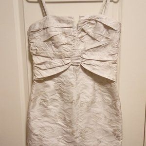 Pearl white floral pencil dress & bolero jacket